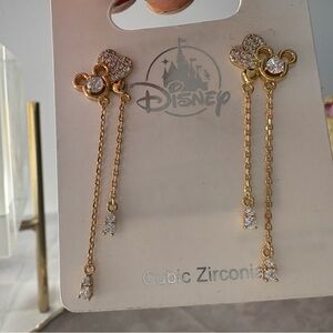 Disney Gold and Diamond Stud Earrings